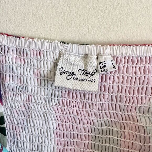 Vintage cotton floral pinup dress M - Picture 3 of 5